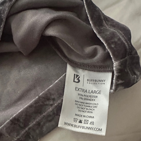 Buff Bunny Crushed Velvet Long Sleeve Top - Gray - Picture 3 of 3